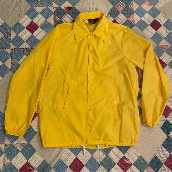 Vintage 70s Pla Jac By Dunbrooke Alaska Light Windbreaker Yellow Delta Junction - Picture 14 of 15